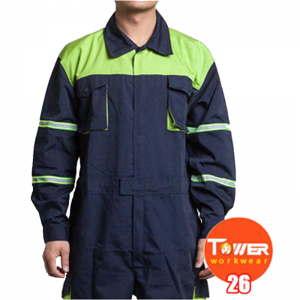 Two tone color washable coverall